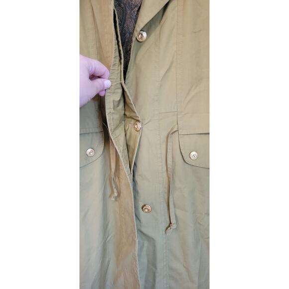 Vintage Full-Length Trench Jacket Oversized Womens XXL Mustard Yellow - Picture 3 of 7